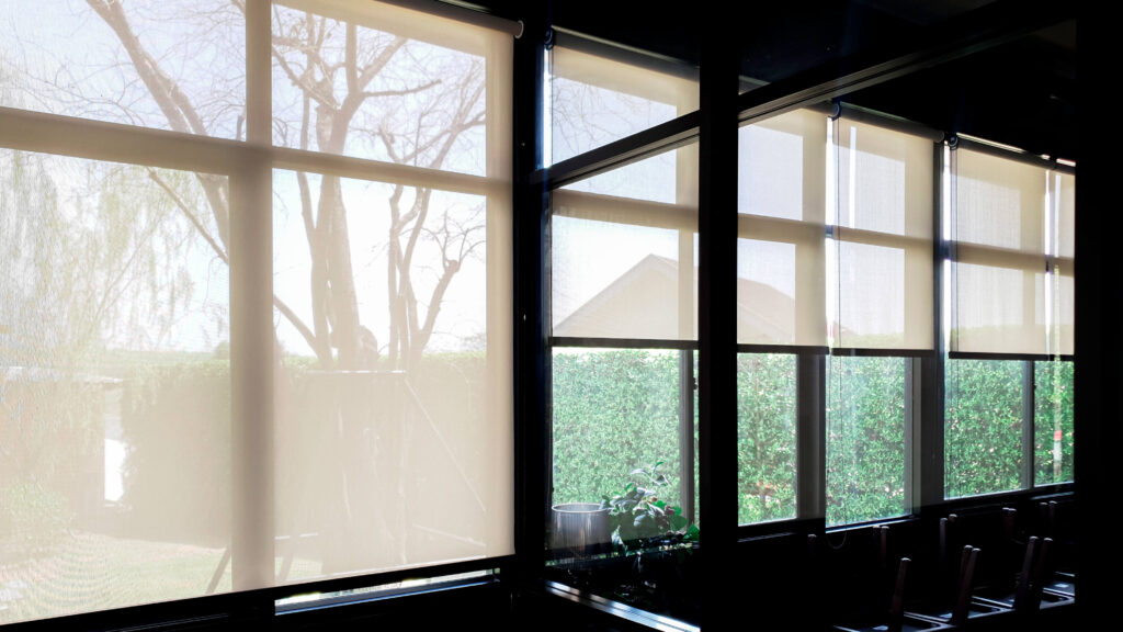 Arizona rental home with solar screens on the windows.