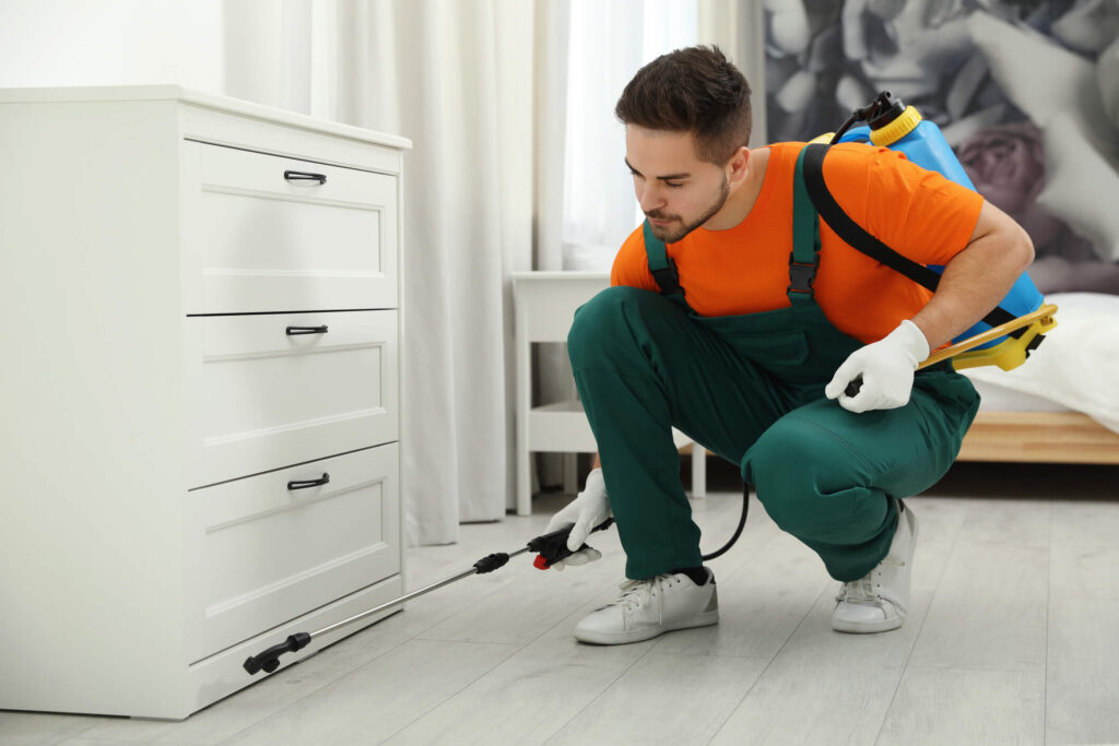 Pest control sprays rental home in Fountain Hills, Arizona